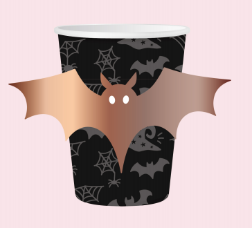 Halloween Pink Party Themed Disposable Paper Cups HW-001